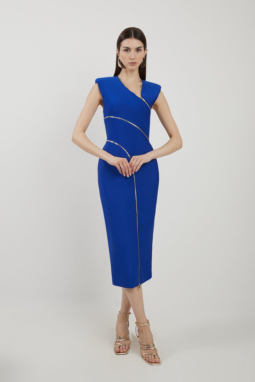 【KAREN MILLEN】コットンストライプ フルスカート ミディドレス Buy Dresses Karen Millen in Jordan | VogaCloset