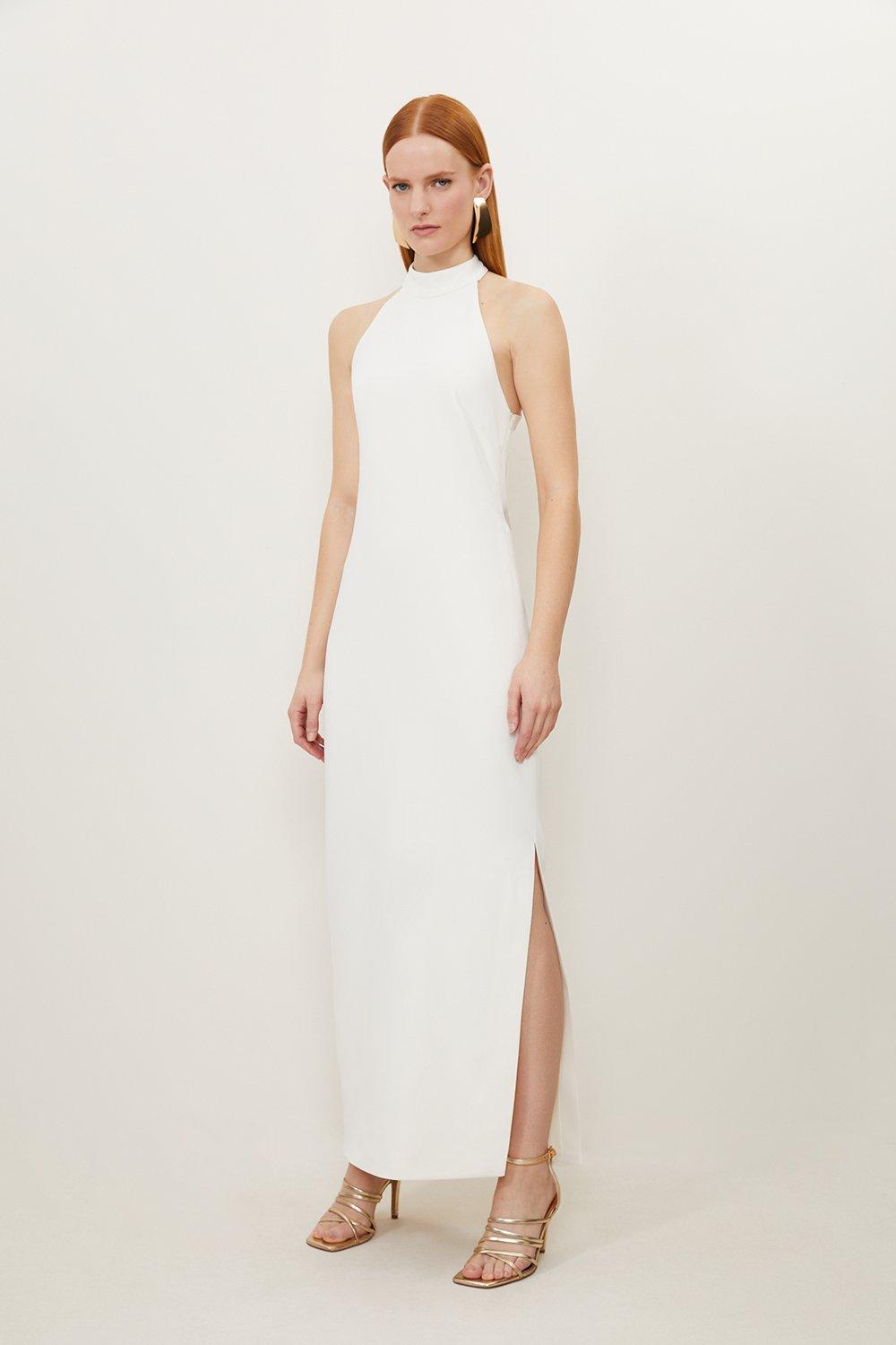 Crystal Embellished Long Sleeve Maxi Dress | Karen Millen