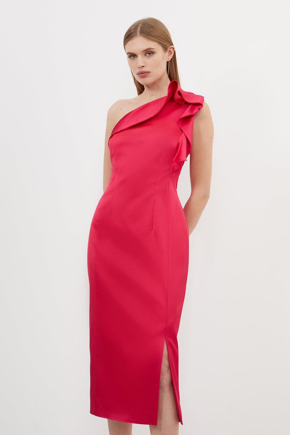 Jigsaw red silk on sale dress