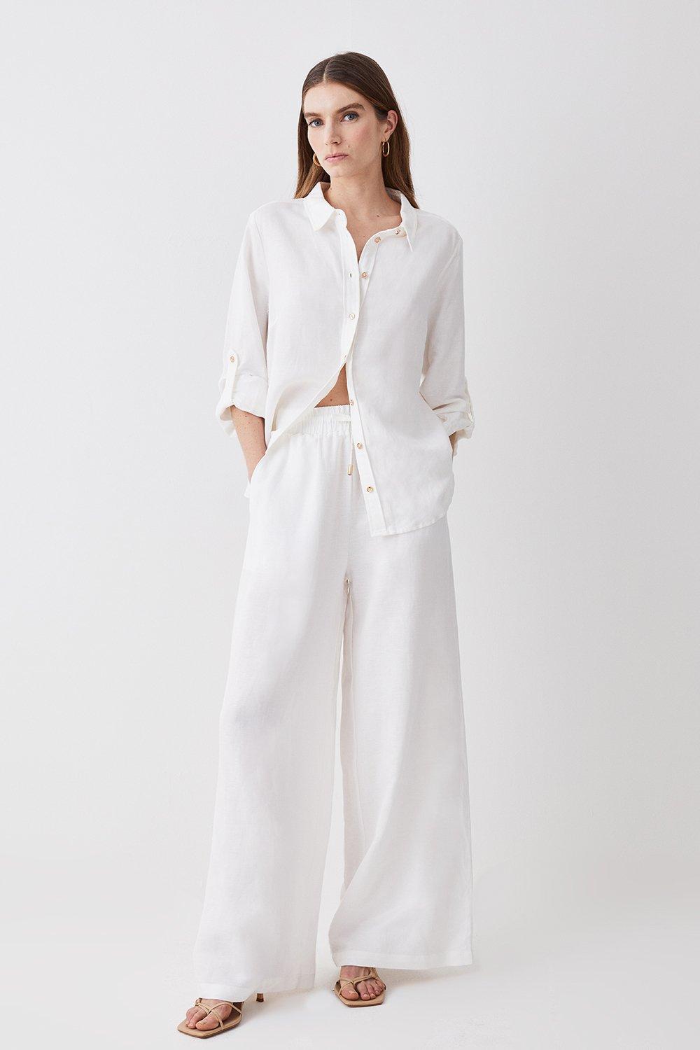 【2plan】Eyelet Over Wide Pants Eyelet Wide Leg Pants | Karen Millen