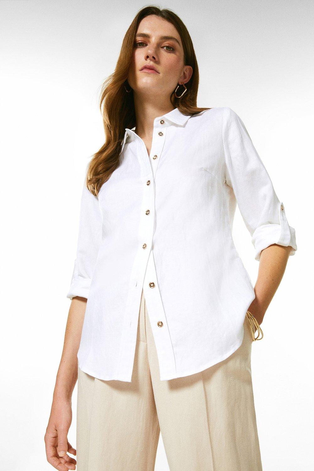 Karen millen white clearance shirt