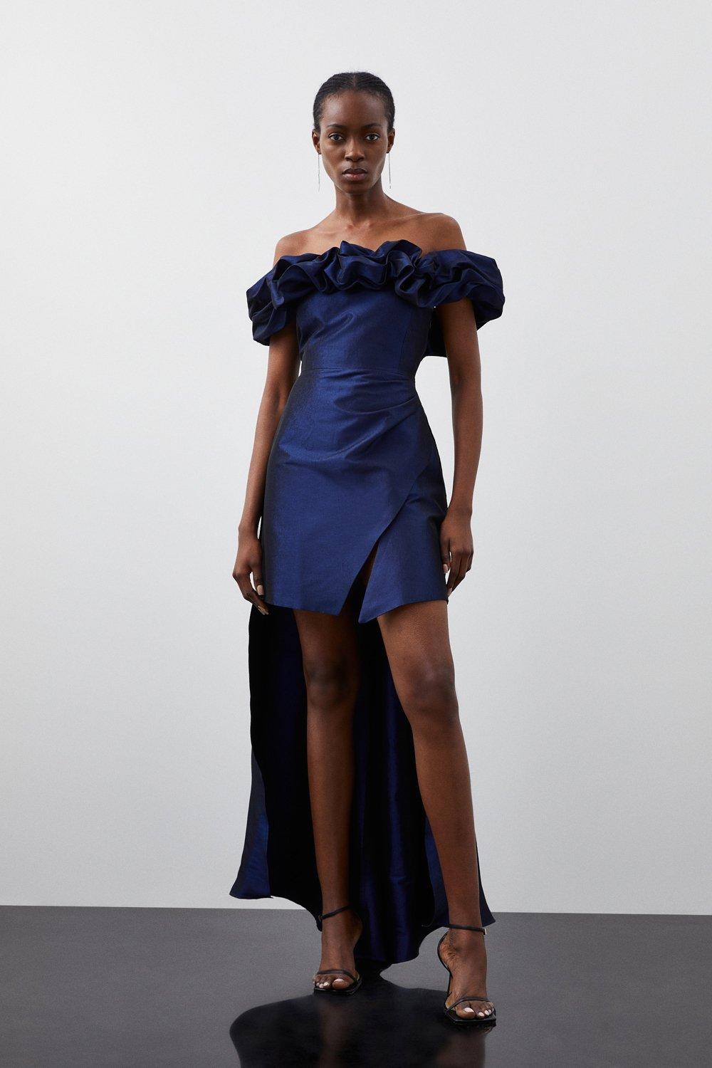 Petite Premium Embellished Mini Dress | Karen Millen