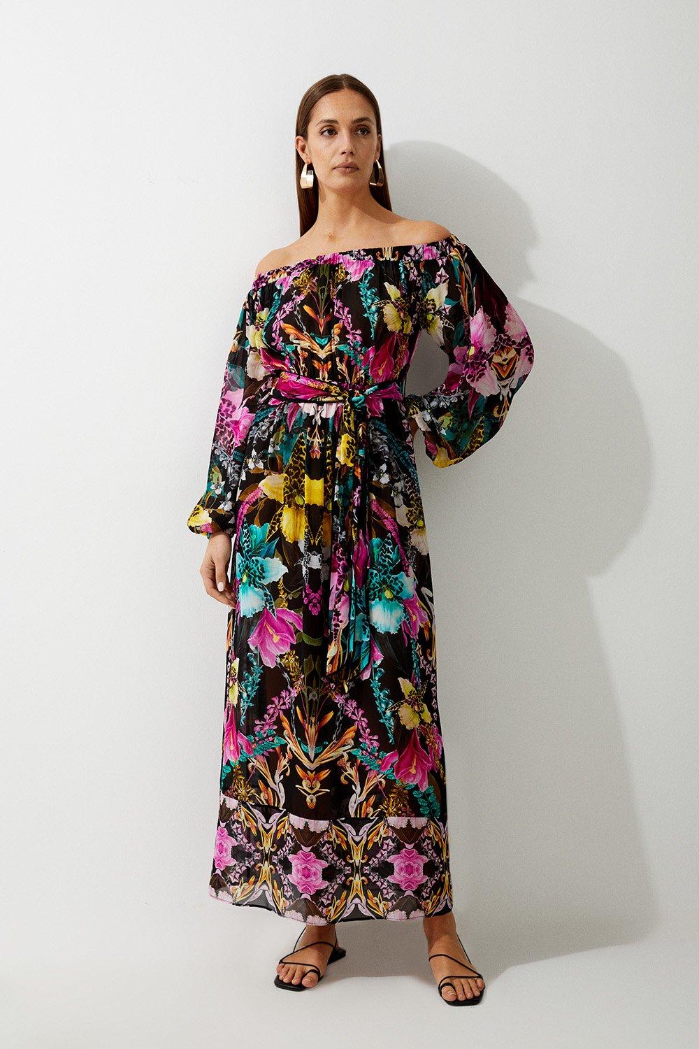 Palm beach best sale silk maxi dress