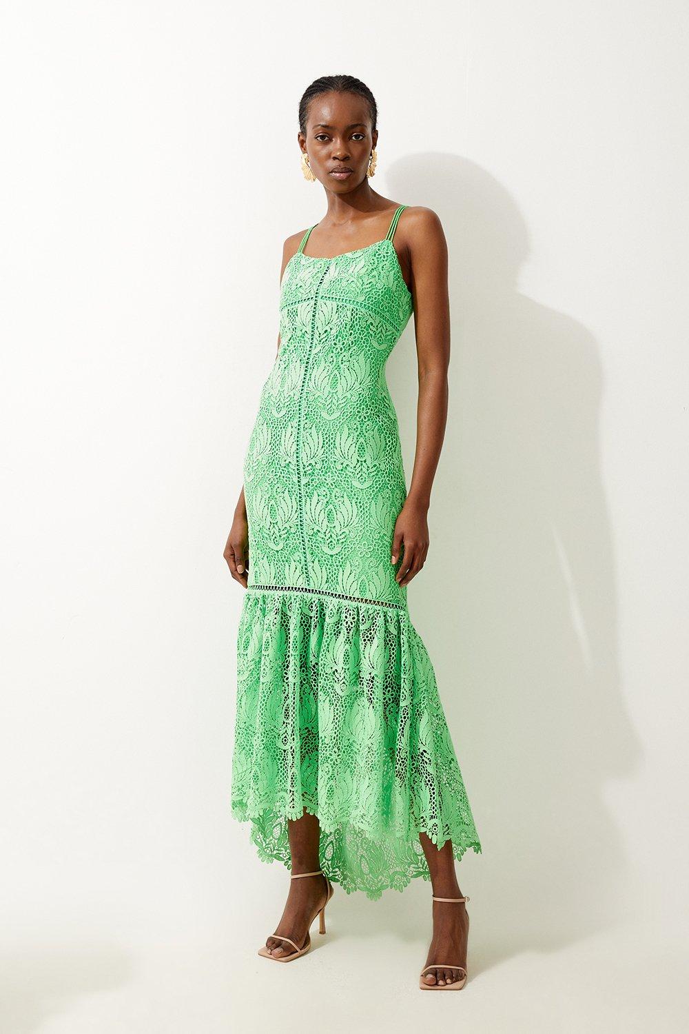 Green on sale plunge dress