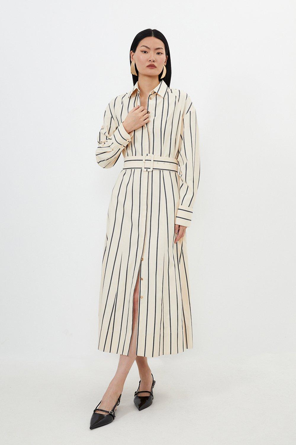 Lydia Millen Soft Tailored Belted Maxi Shirt Dress | Karen Millen