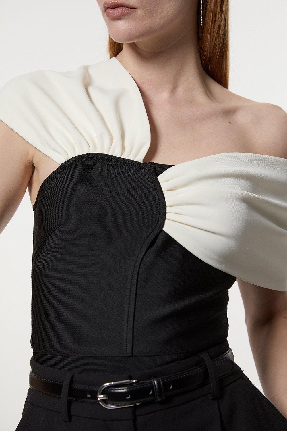 試着のみ KAYLE WOOL CASHMERE PEPLUM BLOUSE