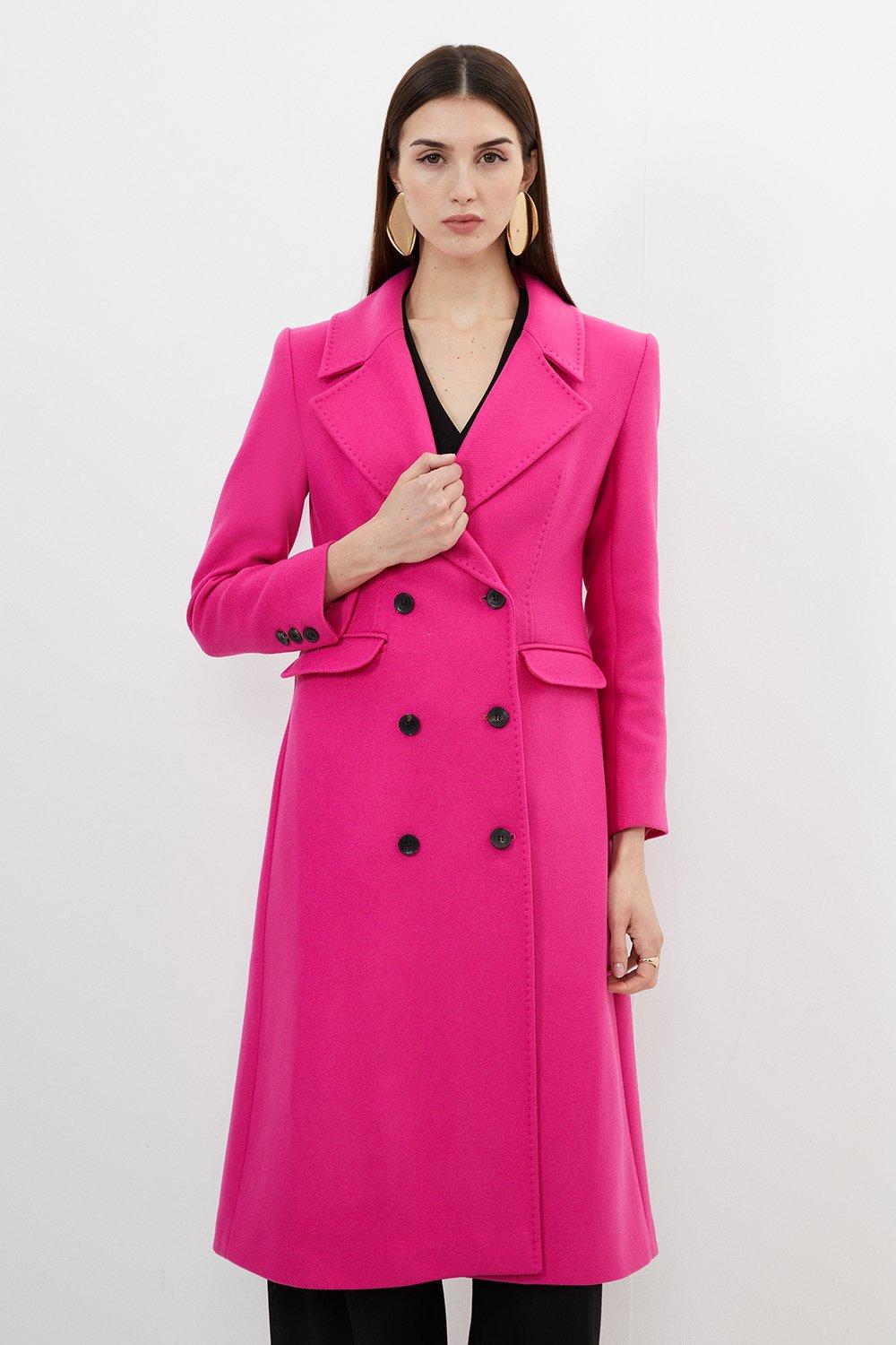 Karen millen 2024 aubergine coat