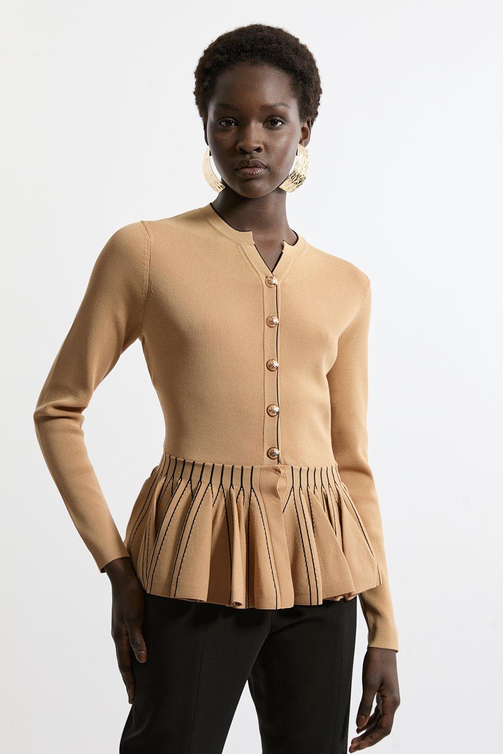 Premium Textured Knit Jacket | Karen Millen