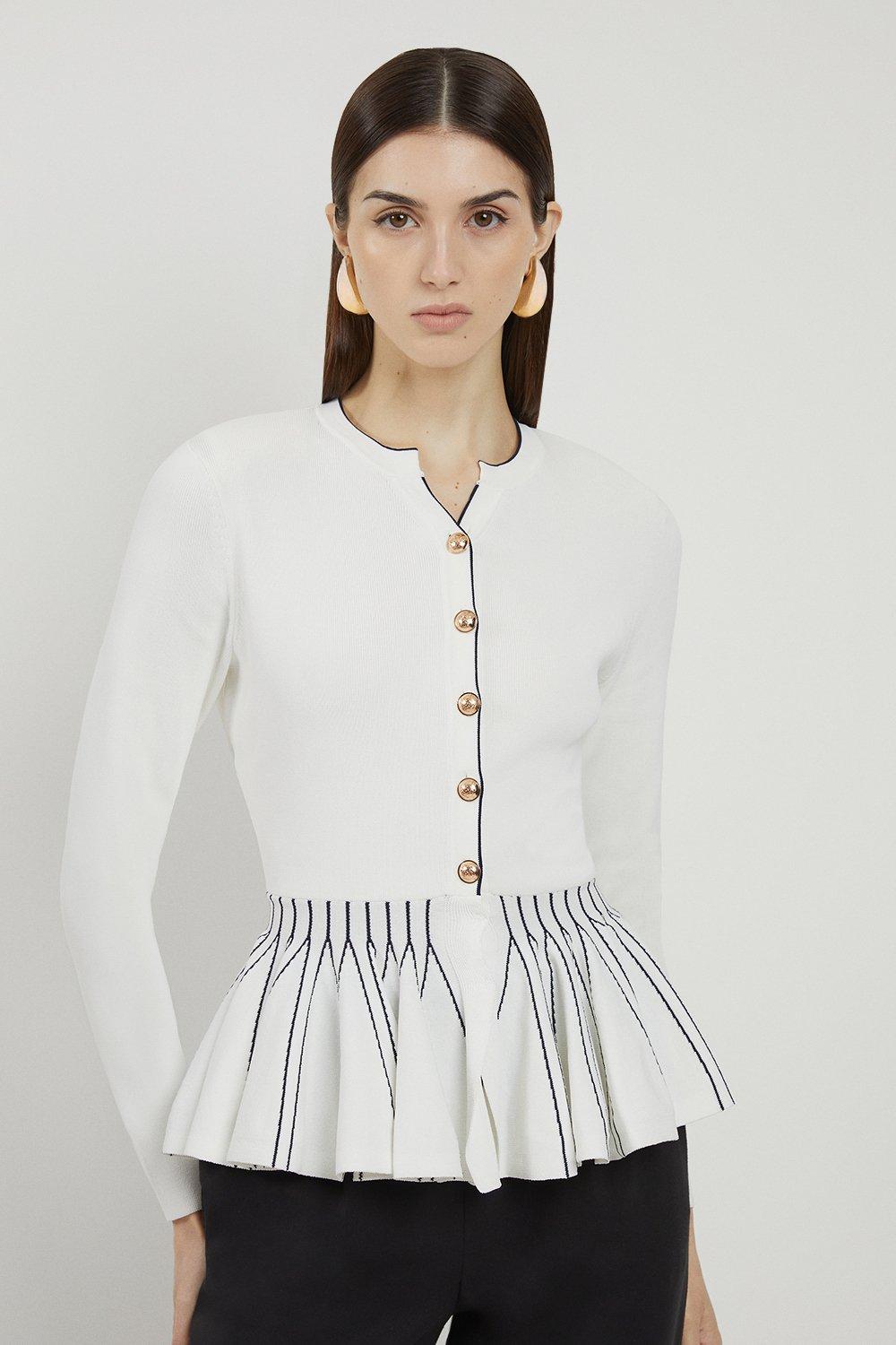 Wool Blend Loopy Textured Knit Jacket | Karen Millen Wool Blend Loopy Textured Knit Jacket | Karen Millen