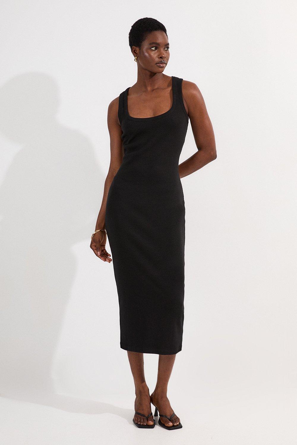 【KAREN MILLEN】キャディ コールドショルダー マキシドレス Plus Size Soft Touch Slinky Jersey Off The Shoulder Maxi