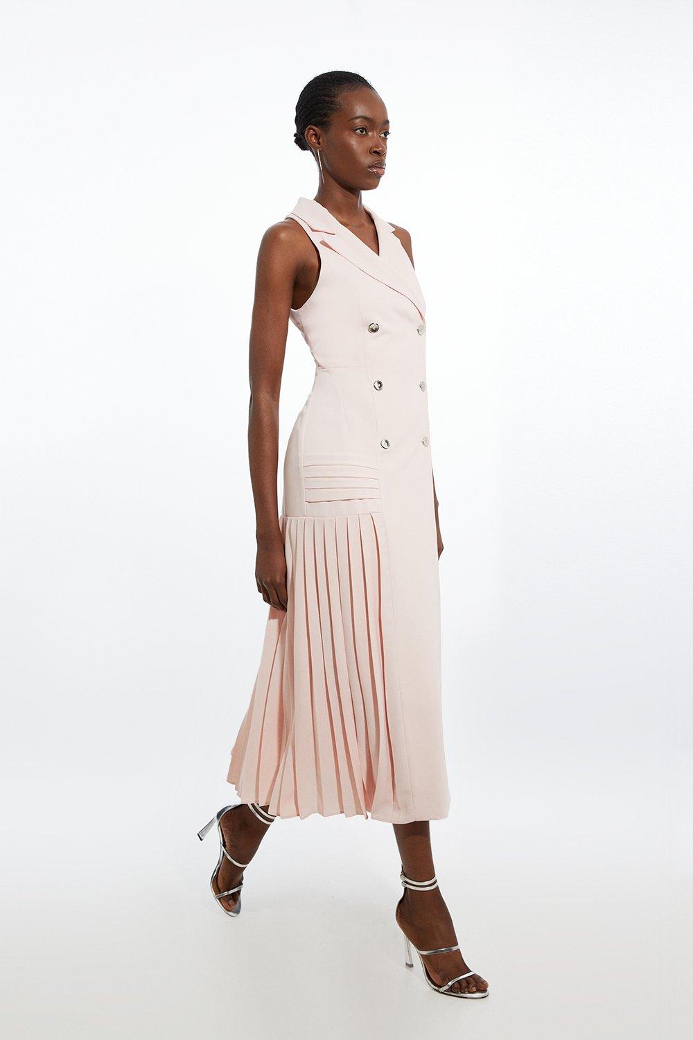 Karen Millen★花柄アップリケコルセットディテールミディドレス Tulle Tie Straps Plunge Woven Midi Dress | Karen Millen