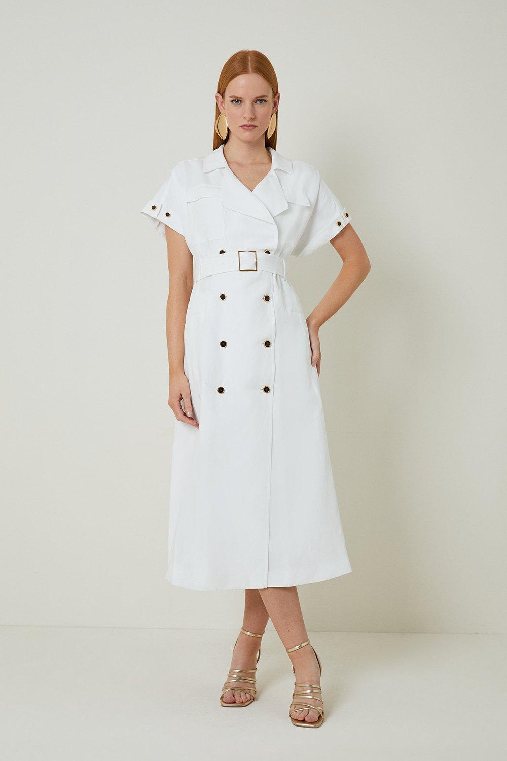 Lydia Millen Soft Tailored Belted Maxi Shirt Dress | Karen Millen