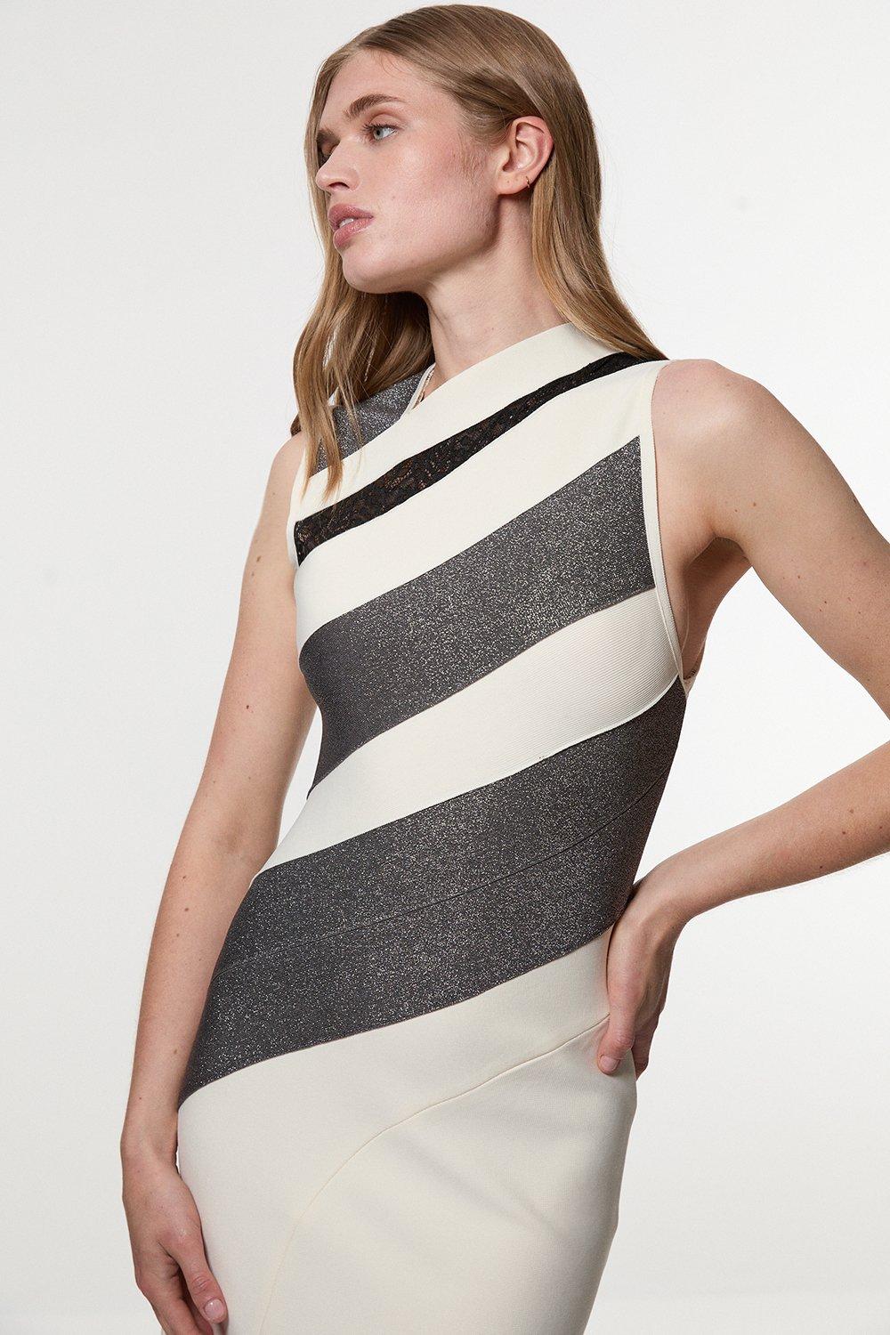 Viscose Blend Look Knit Flippy Mini Dress | Karen Millen