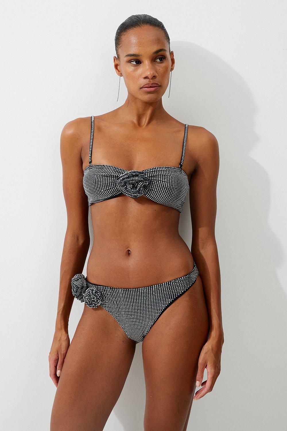 Eyelet Detail Halter Neck Bikini Top | Karen Millen Eyelet Detail Halter Neck Bikini Top | Karen Millen