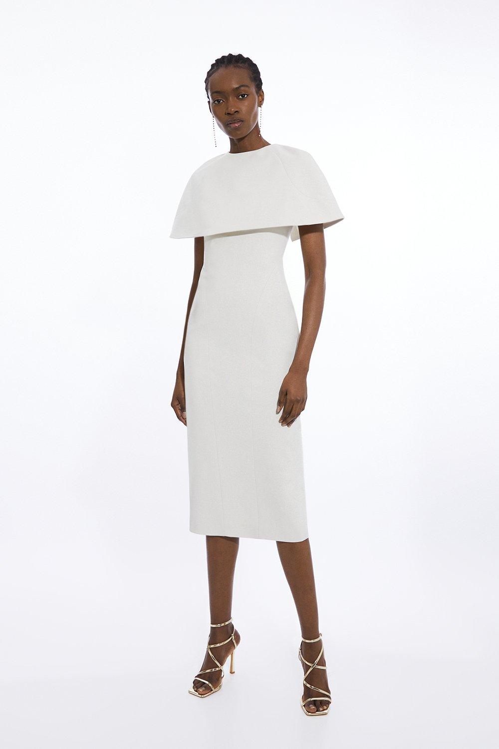 Leather Forever Short Sleeve Pencil Midi Dress | Karen Millen Leather Forever Short Sleeve Pencil Midi Dress | Karen Millen
