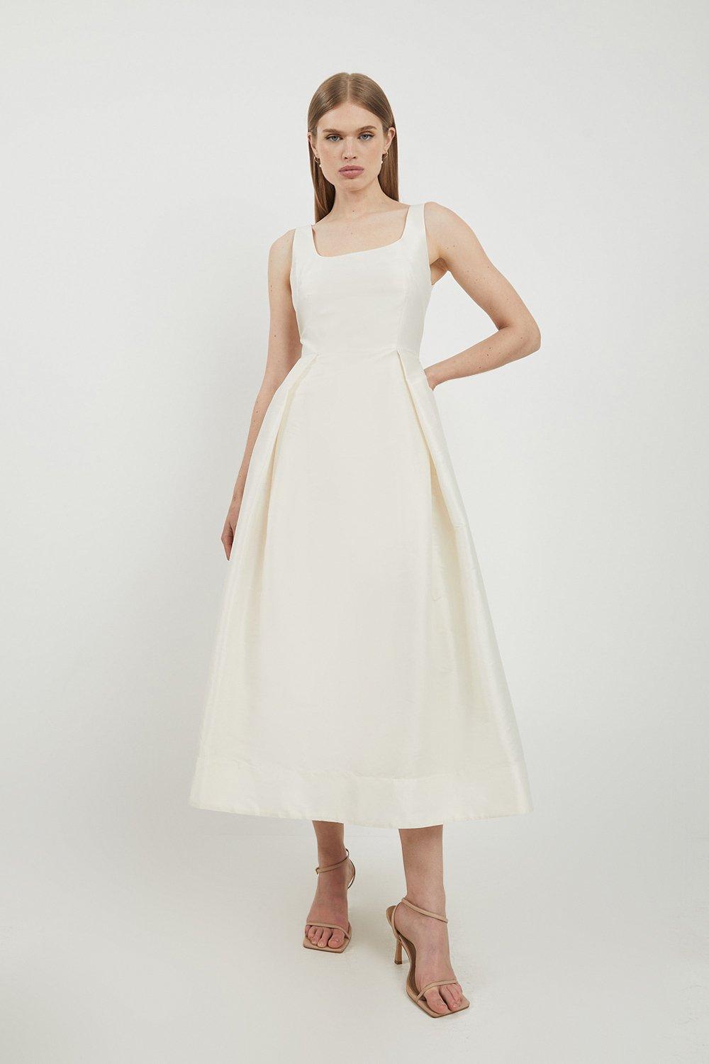 Plus Size Taffeta Contrast Tux Tailored Full Skirted Shirt