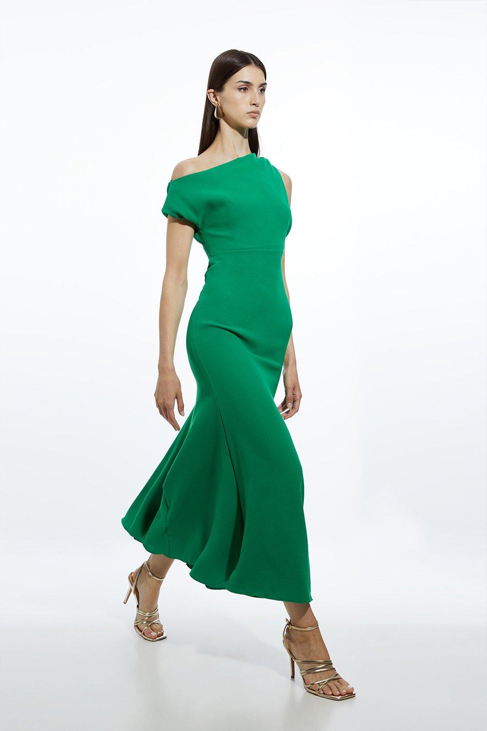【Karen Millen】シルクコットン フローラル ストラップマキシ bkk17061_green_xl?pdp.template