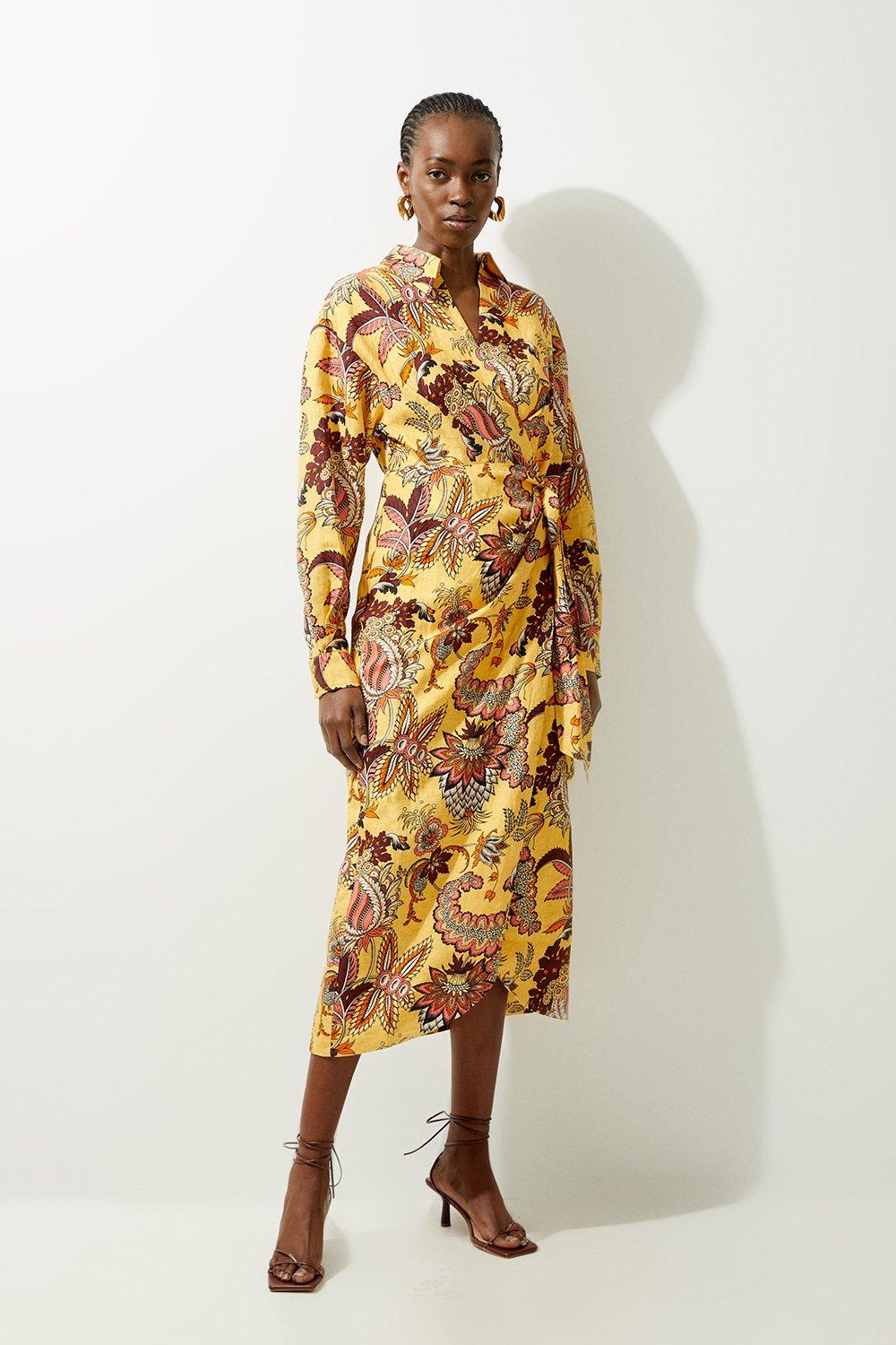 Tailored Belted Midi Shirt Dress | Karen Millen