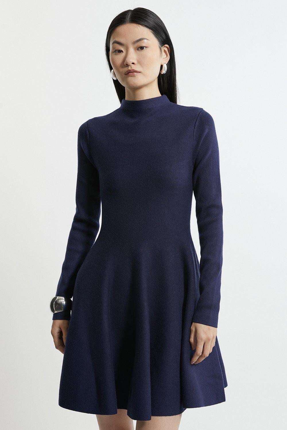 Figure Form Bandage Embellished Knit Mini Dress | Karen Millen