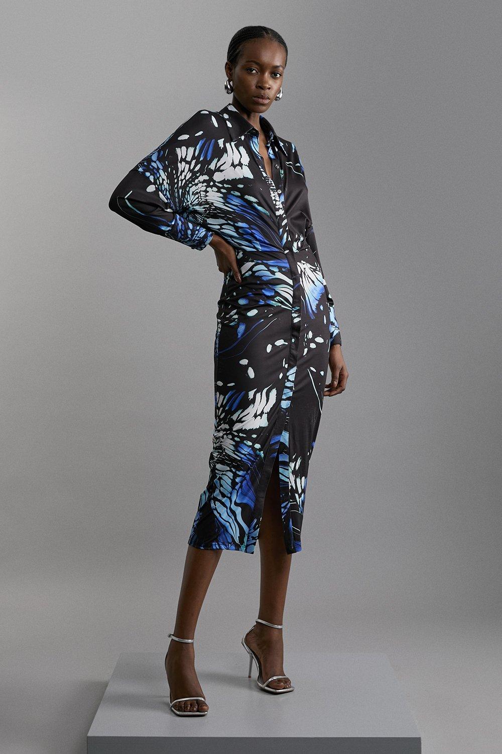 Plus Size Crystal Embellished Viscose Crepe Maxi Dress With