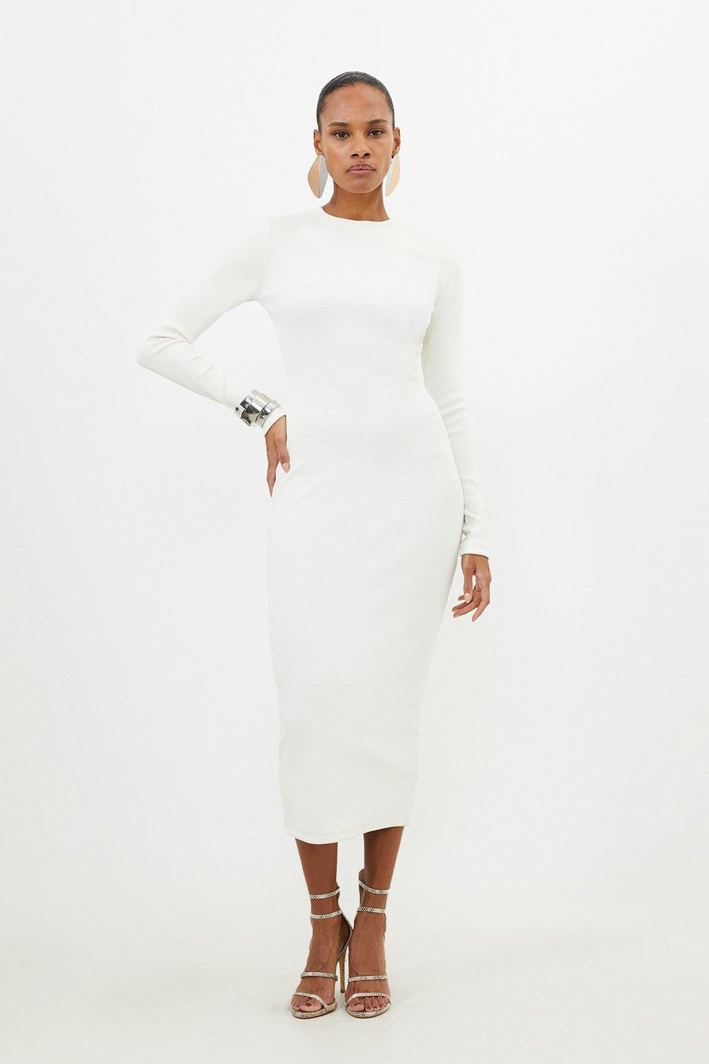 Petite Premium Tailored Linen Notch Neck Belted Midaxi Dress