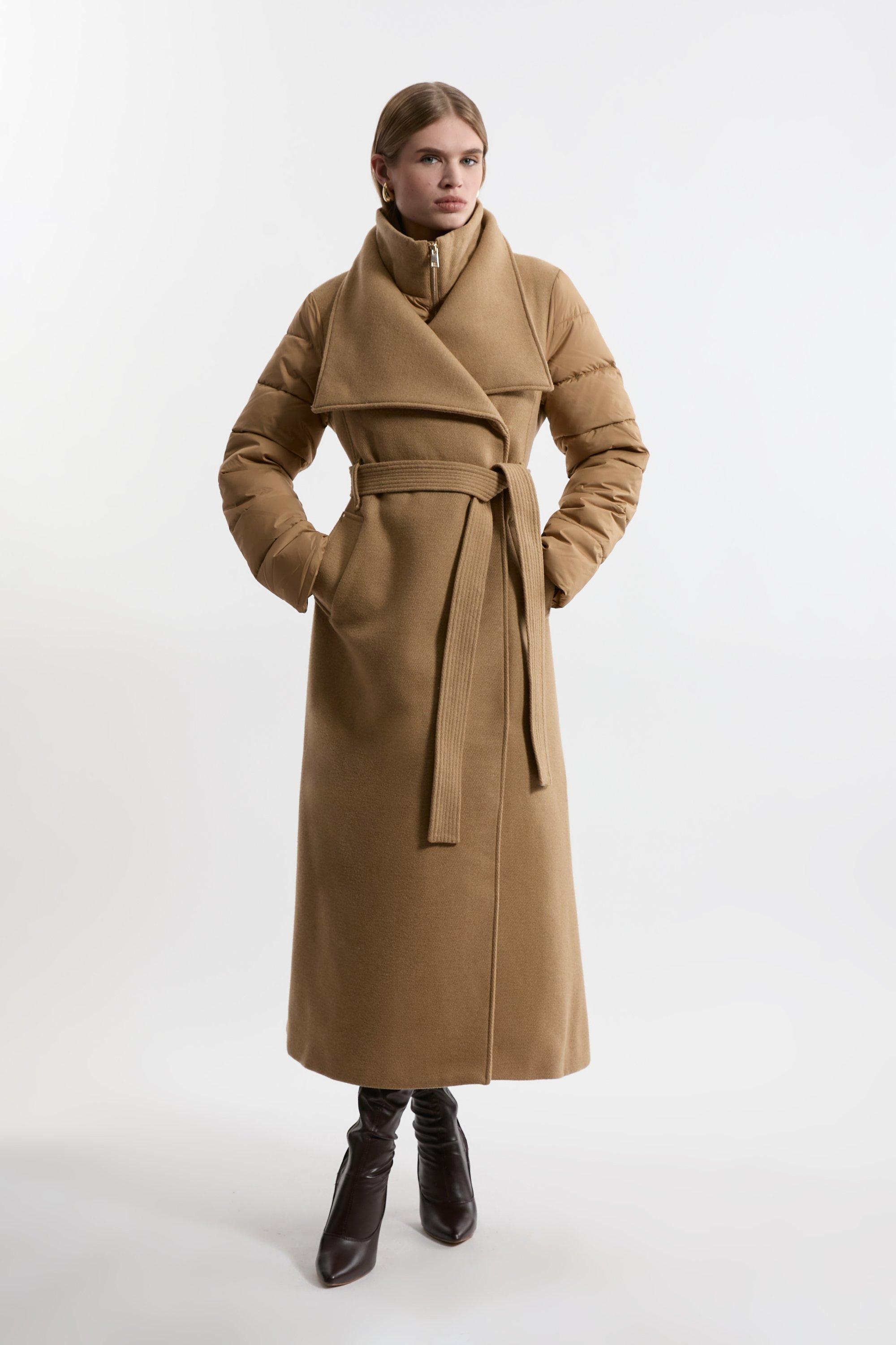 Plus Size Quilted Full Skirt Midi Coat | Karen Millen Plus Size Quilted Full Skirt Midi Coat | Karen Millen