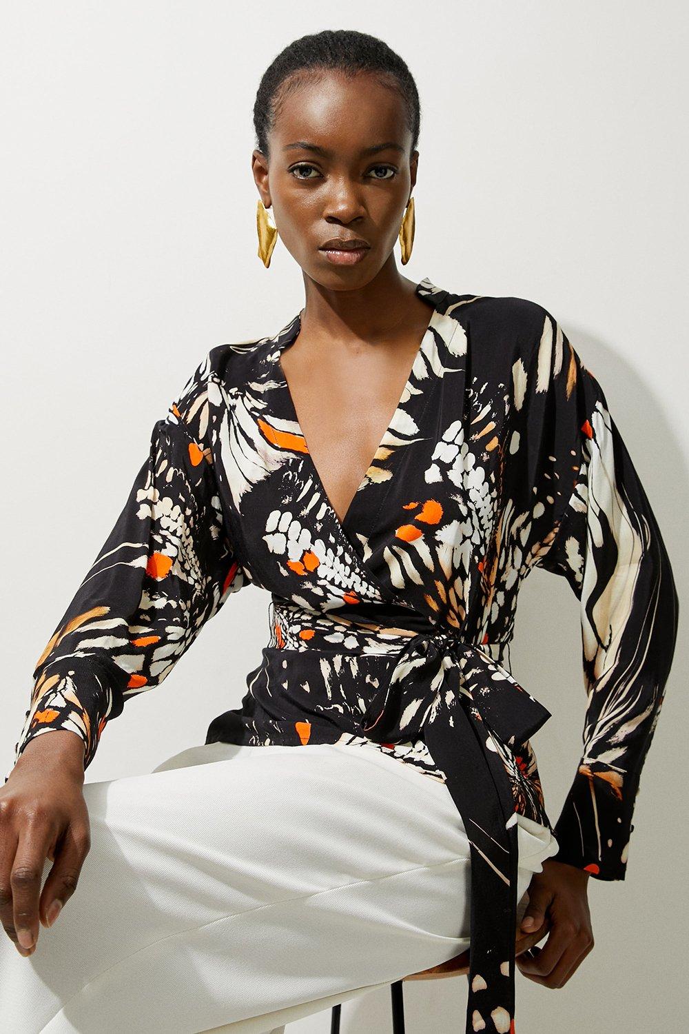 Frill Detail Button Up Shirt | Karen Millen