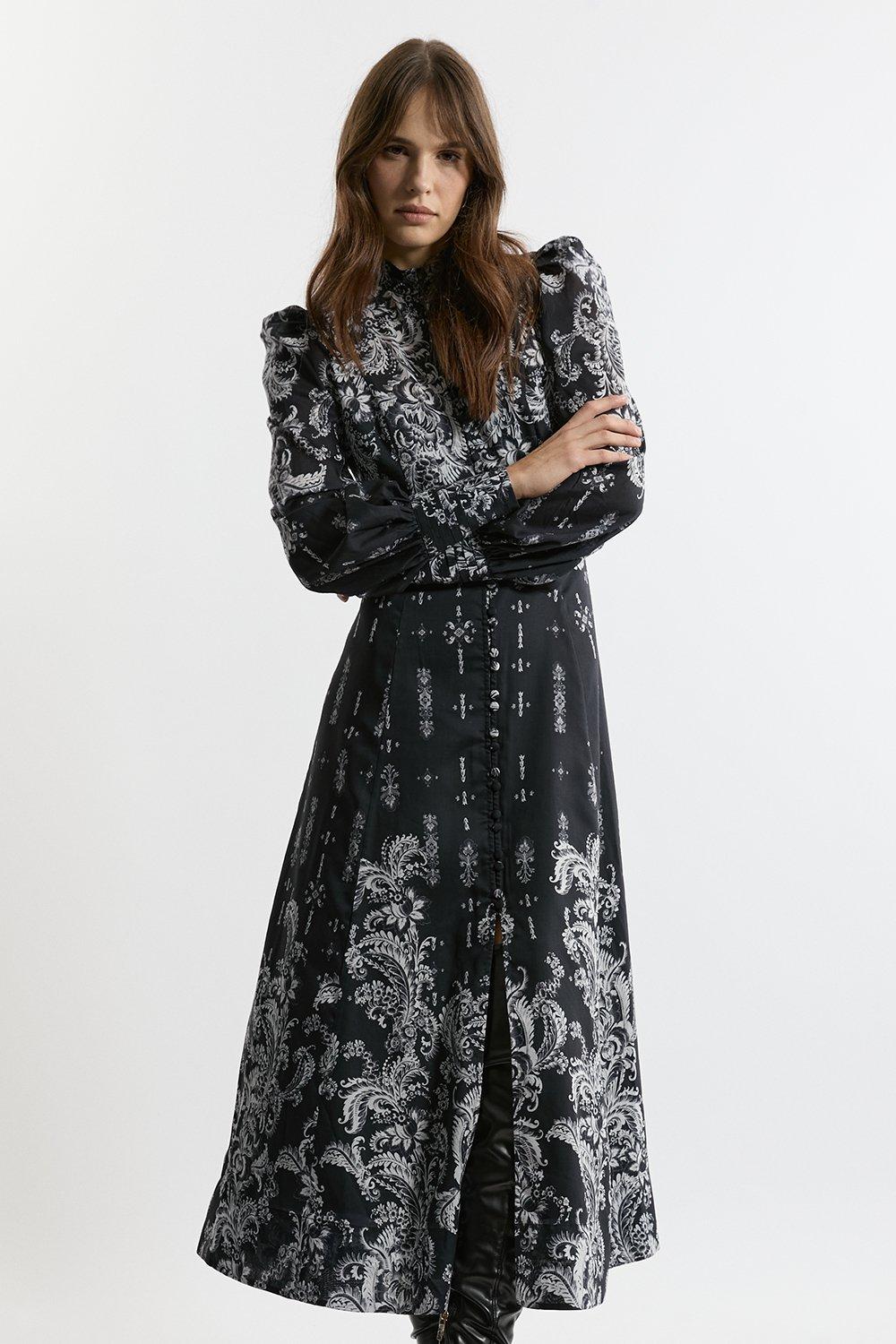 【KAREN MILLEN】クリスタル 装飾 アップリケ マキシ ドレス Metallic Embellished And Beaded Halter Maxi Dress | Karen Millen