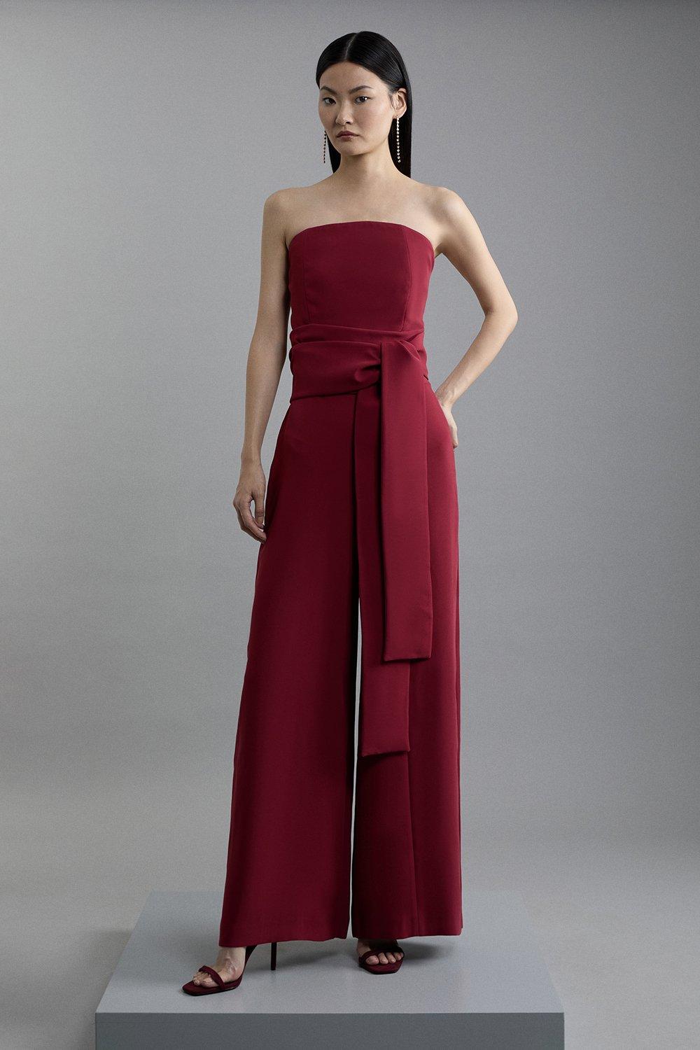 【KAREN MILLEN】エンジェルスリーブ ウーブン ジャンプスーツ bkk22487_black_xl?pdp.template