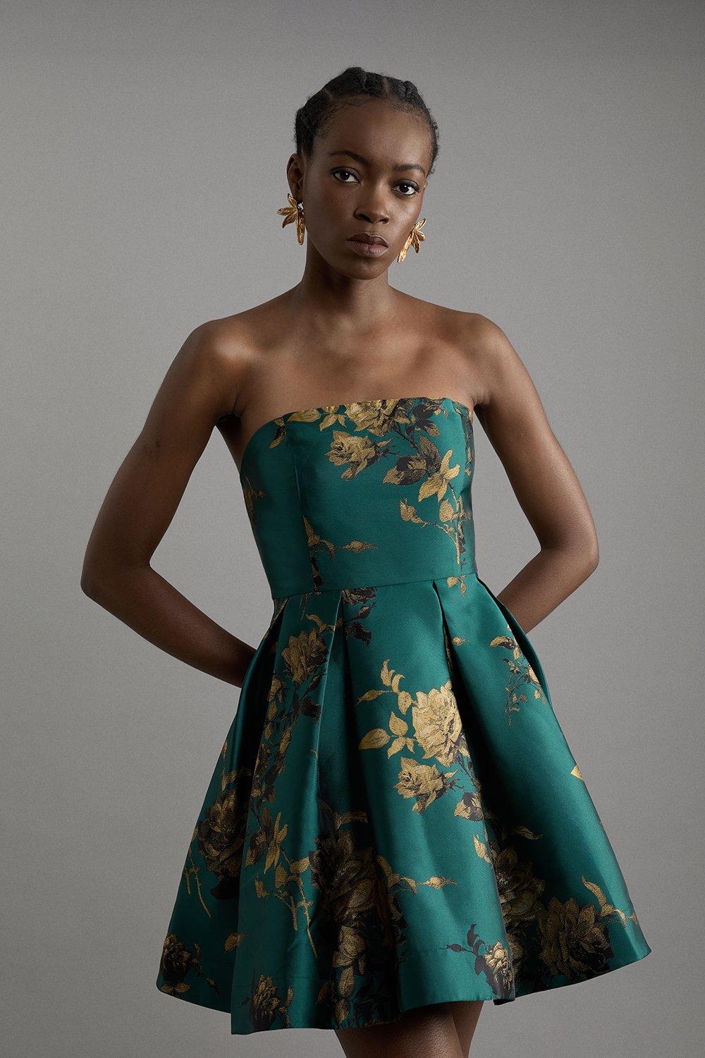 Crystal Embellished Fringed Mini Dress | Karen Millen