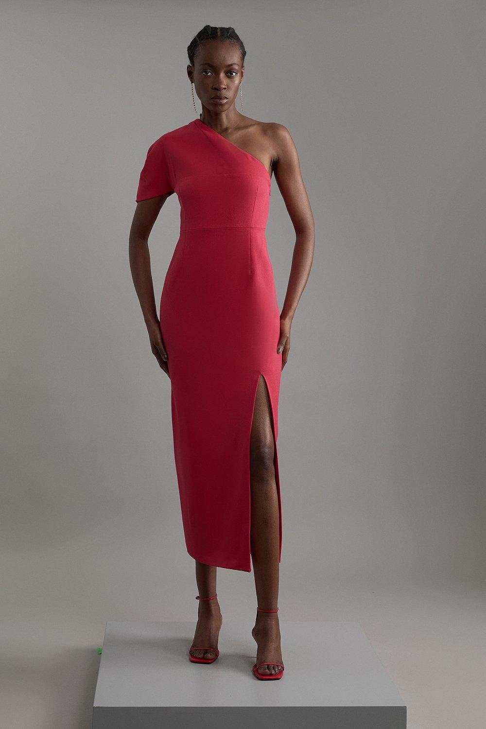 KNITTED OFF-THE-SHOULDER DRESS WITH DRAPE OPEN BACK DETAIL