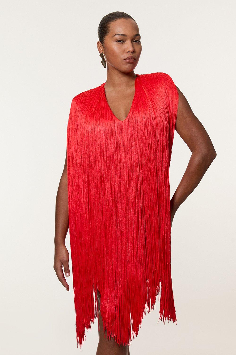 Summer Knit Pleat Detail V Neck Maxi Dress | Karen Millen