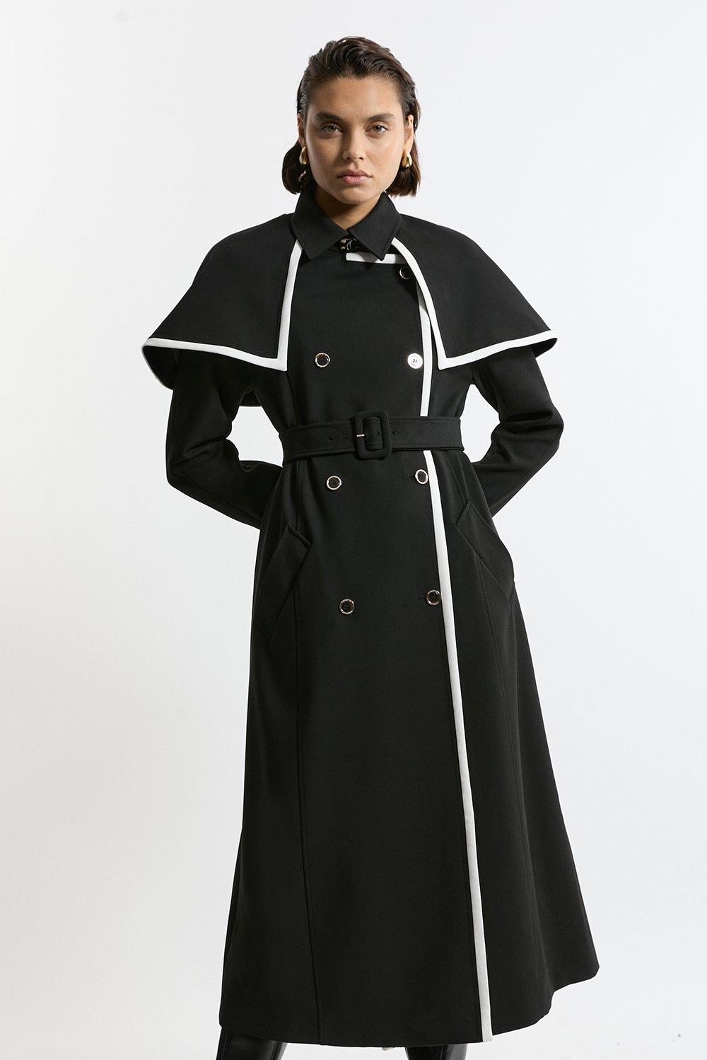 Tall Italian Manteco Wool Double Breasted Longline Coat Tall Italian Manteco Wool Double Breasted Longline Coat