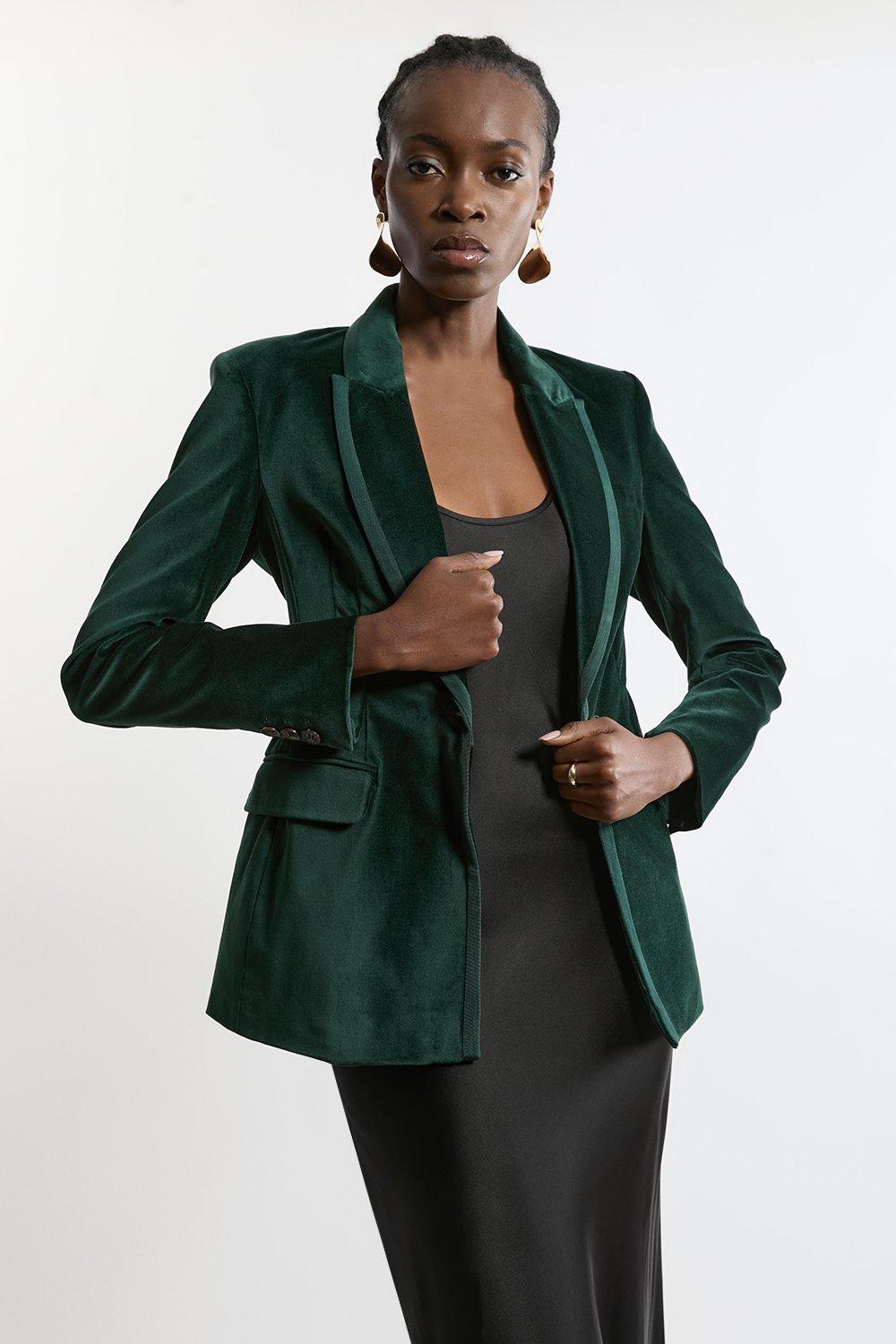 Tailored Jacquard Single Breasted Jacket | Karen Millen