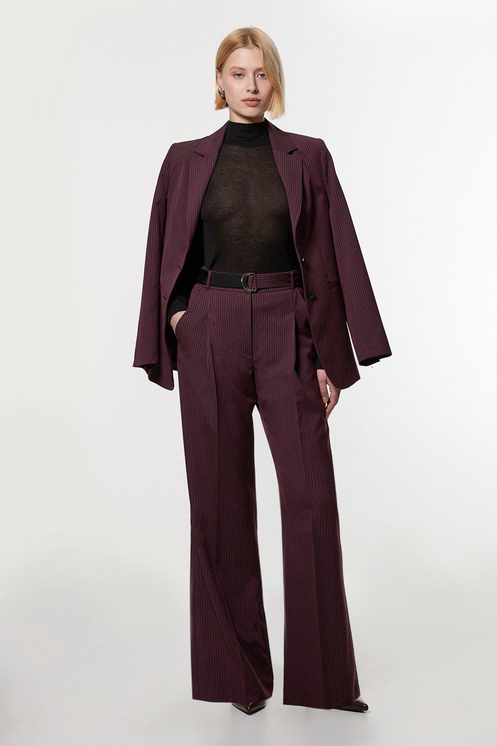 洋楽 Urban legynd - Kraz Lydia Millen Compact Stretch Grosgrain Detail Tailored Wide