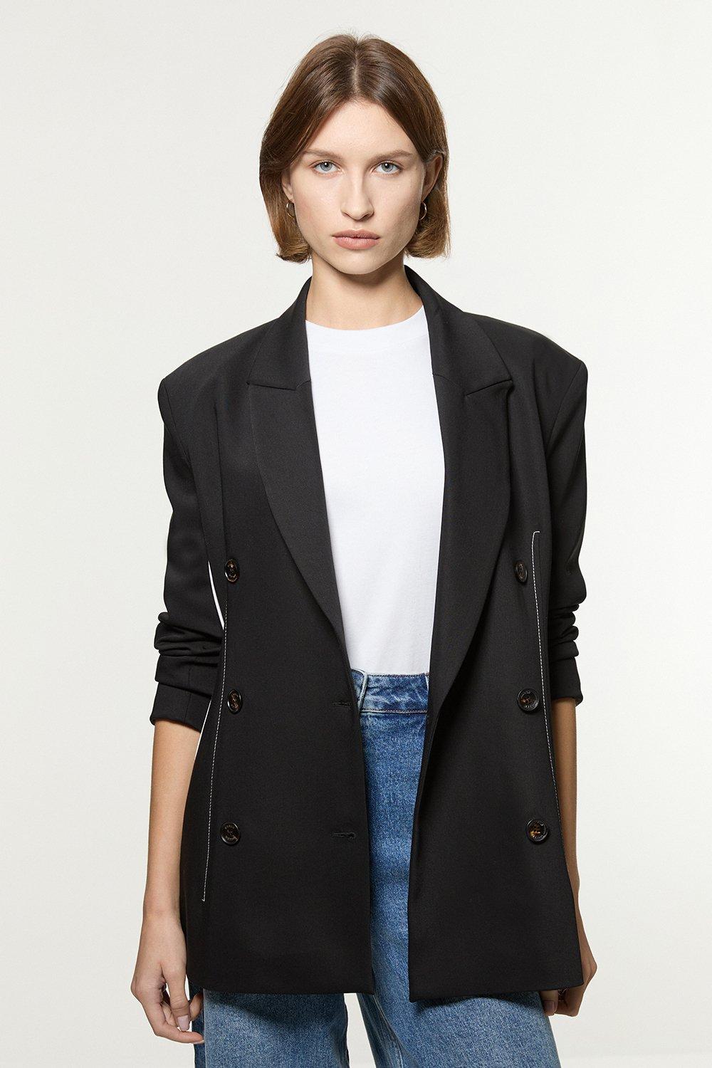 DOUBLE-BREASTED SHORT-SLEEVE JACKET | Markgong