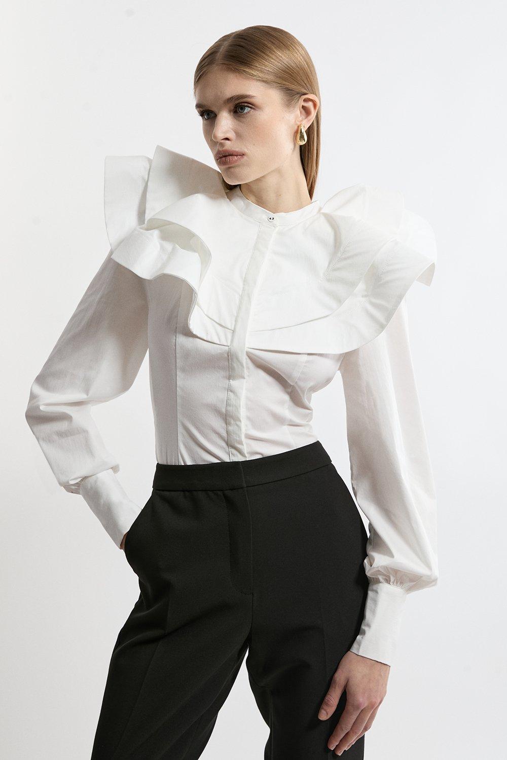 Tall Floral Satin Woven Shirt | Karen Millen