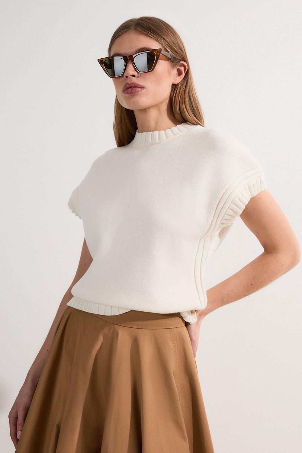 Lydia Millen Soft And Cosy Cable Knit Bardot Jumper Karen Millen