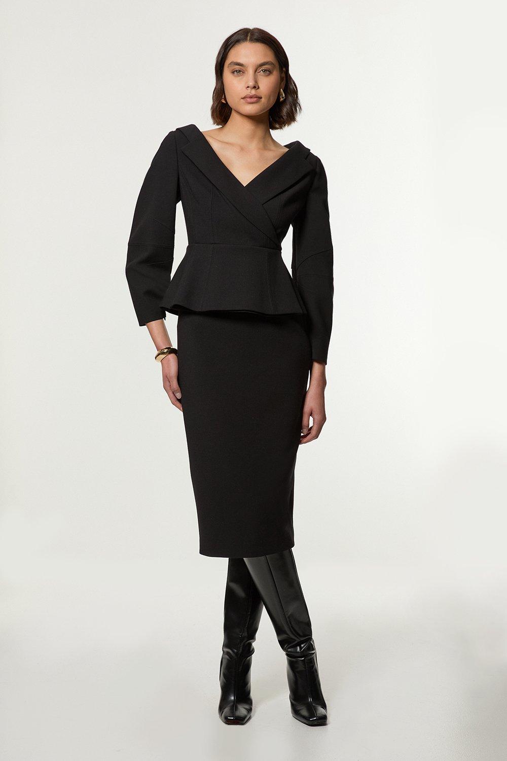 Italian Stretch Origami Shoulder Dress Karen Millen