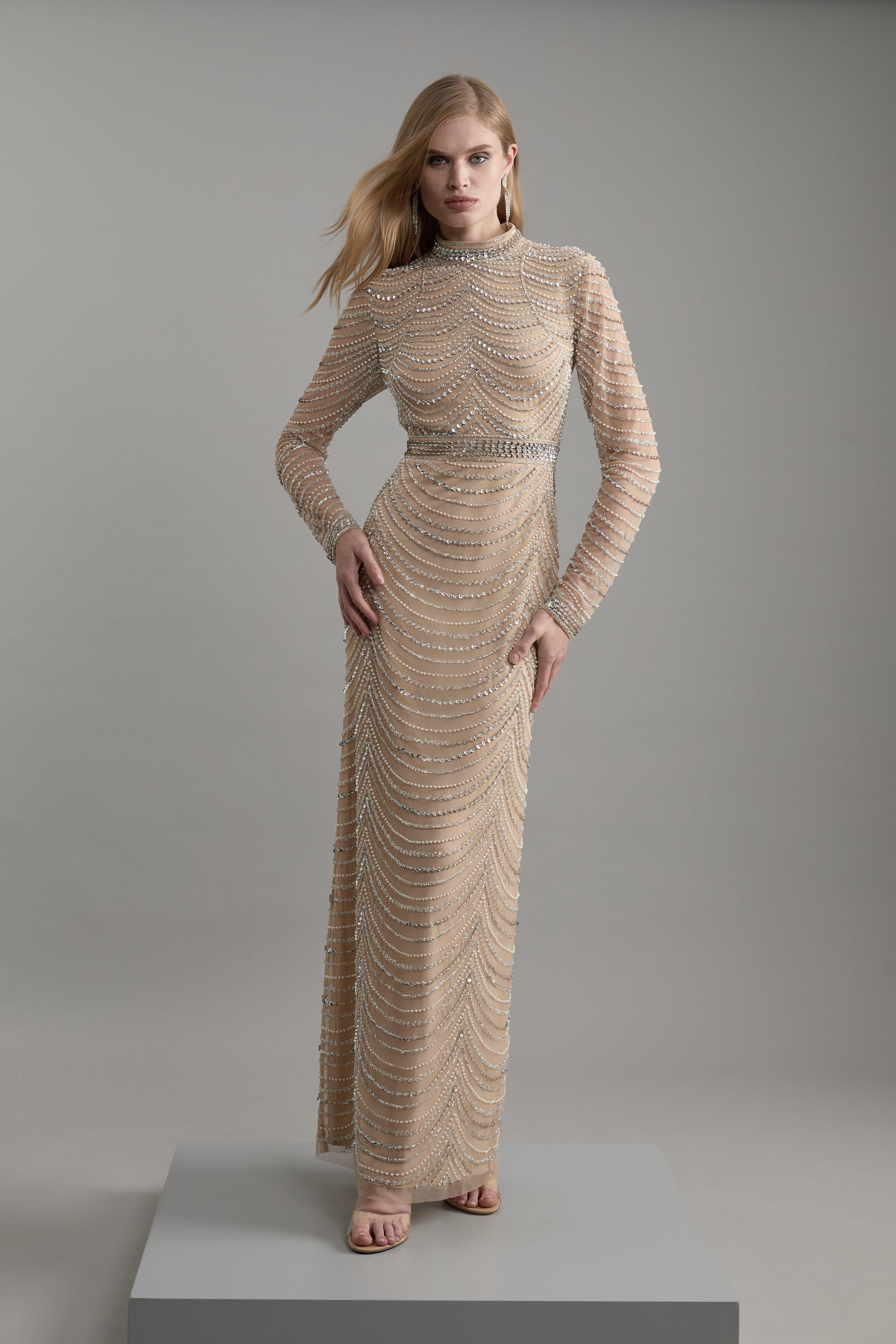 Petite Premium Metallic Ruched One Shoulder Maxi Dress