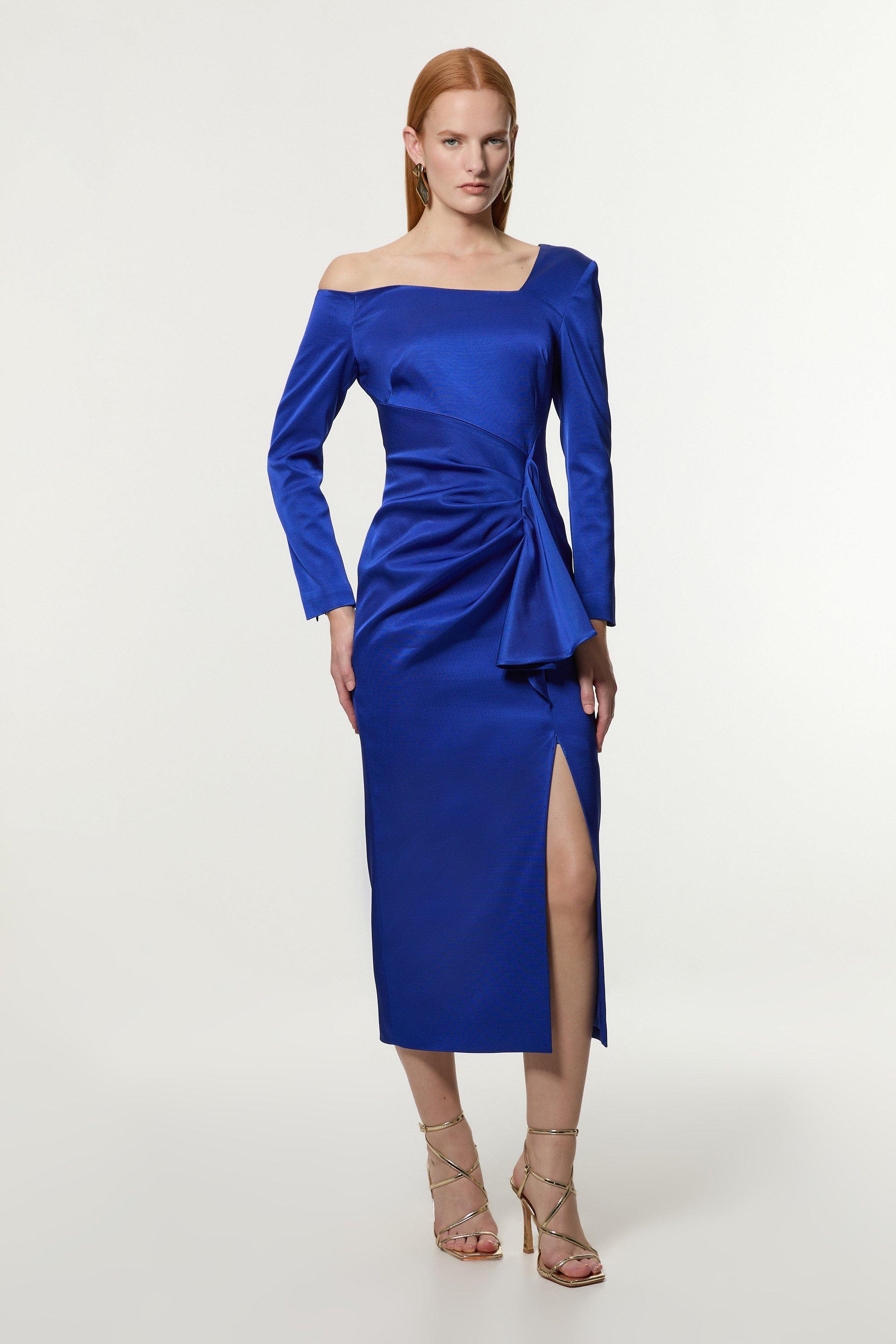 Tulle Layered Halter Neck Maxi Dress | Karen Millen