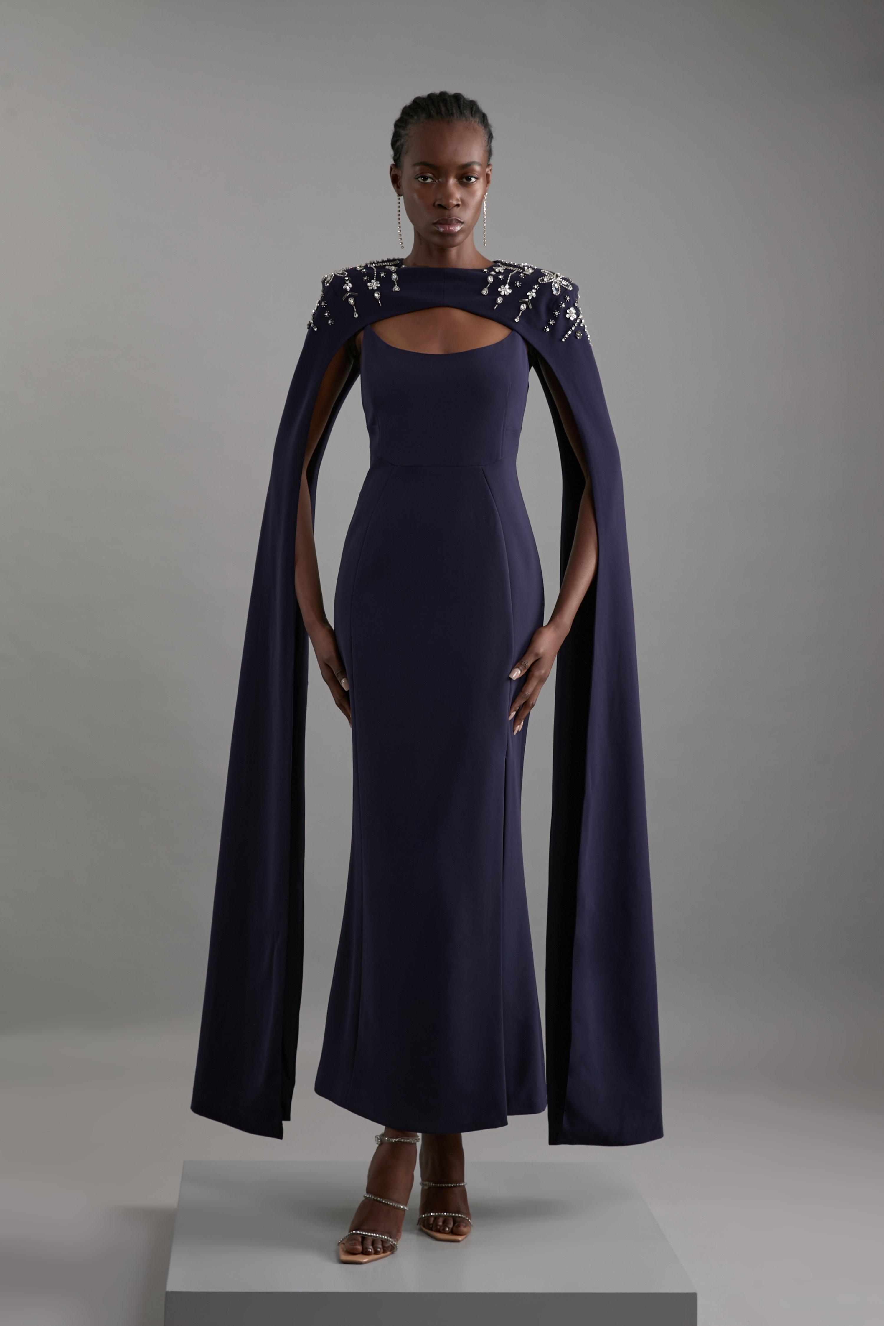Tall Ooto Sheer Panelled Long Sleeve Woven Maxi Dress