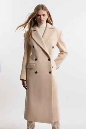wool long coat for women with single breasted and pockets 2256 wool long coat for women with single breasted and pockets 2256
