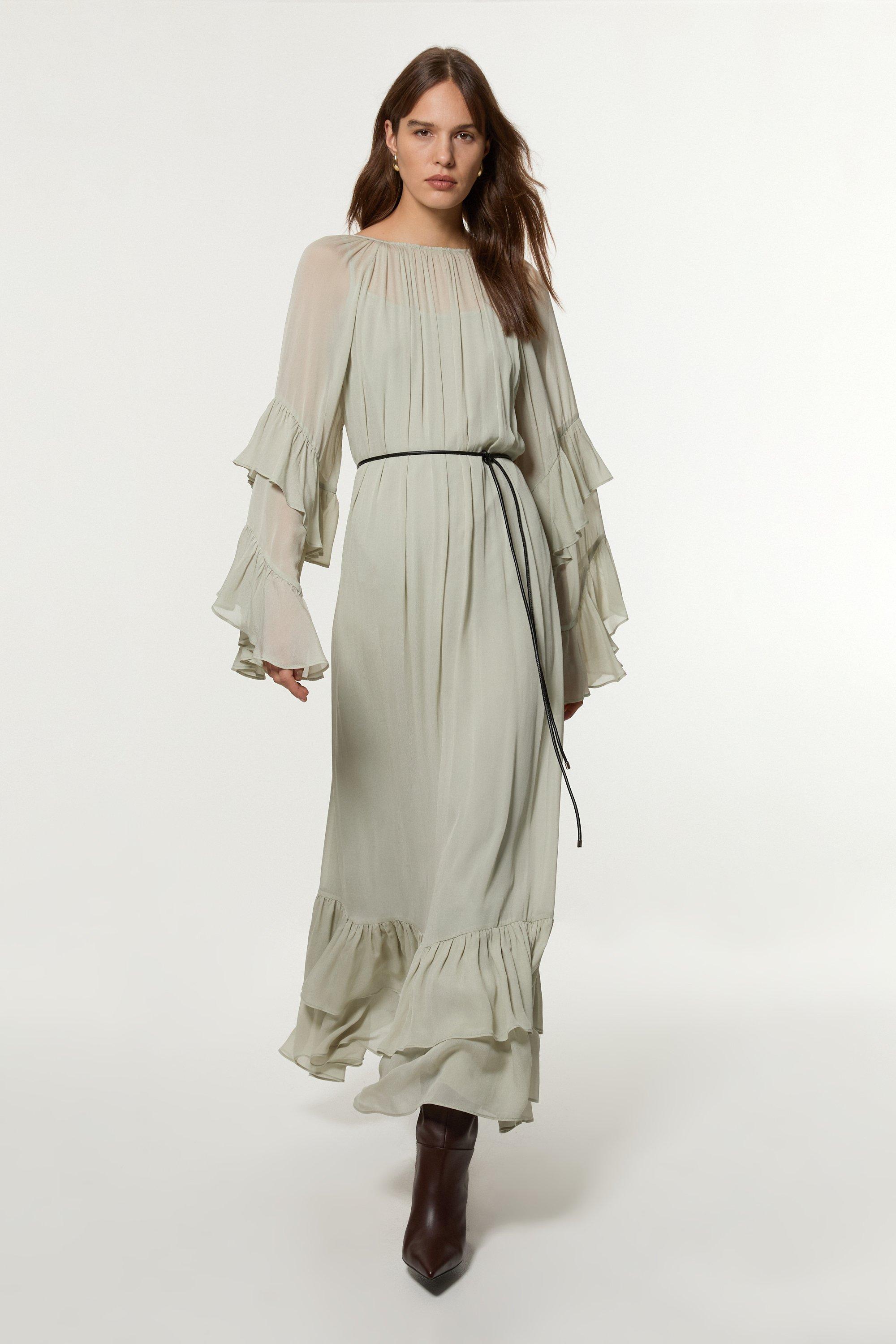 【KAREN MILLEN】プレミアム アップリケテーラード ドレス bkk23314_green_xl?pdp.template