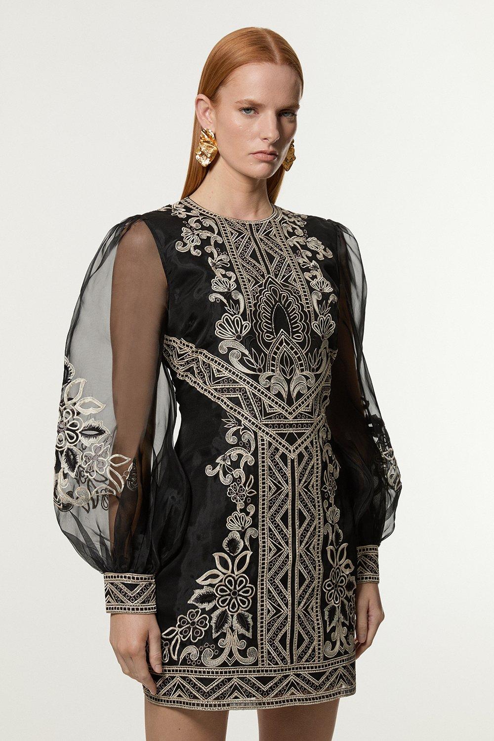Petite Butterfly Print Viscose Crepe Woven Wrap Mini Dress