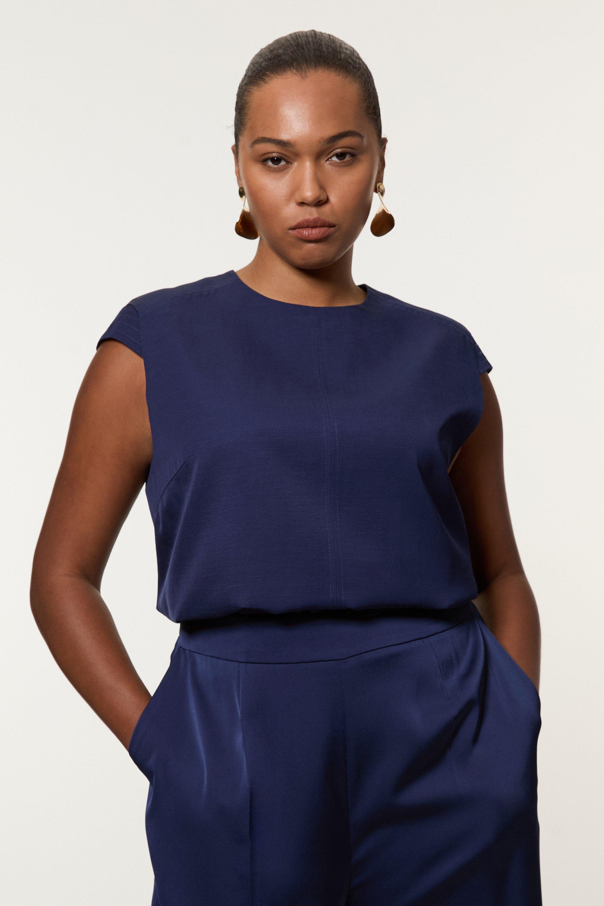 Contour Jersey Square Neck Long Sleeve Top | Karen Millen