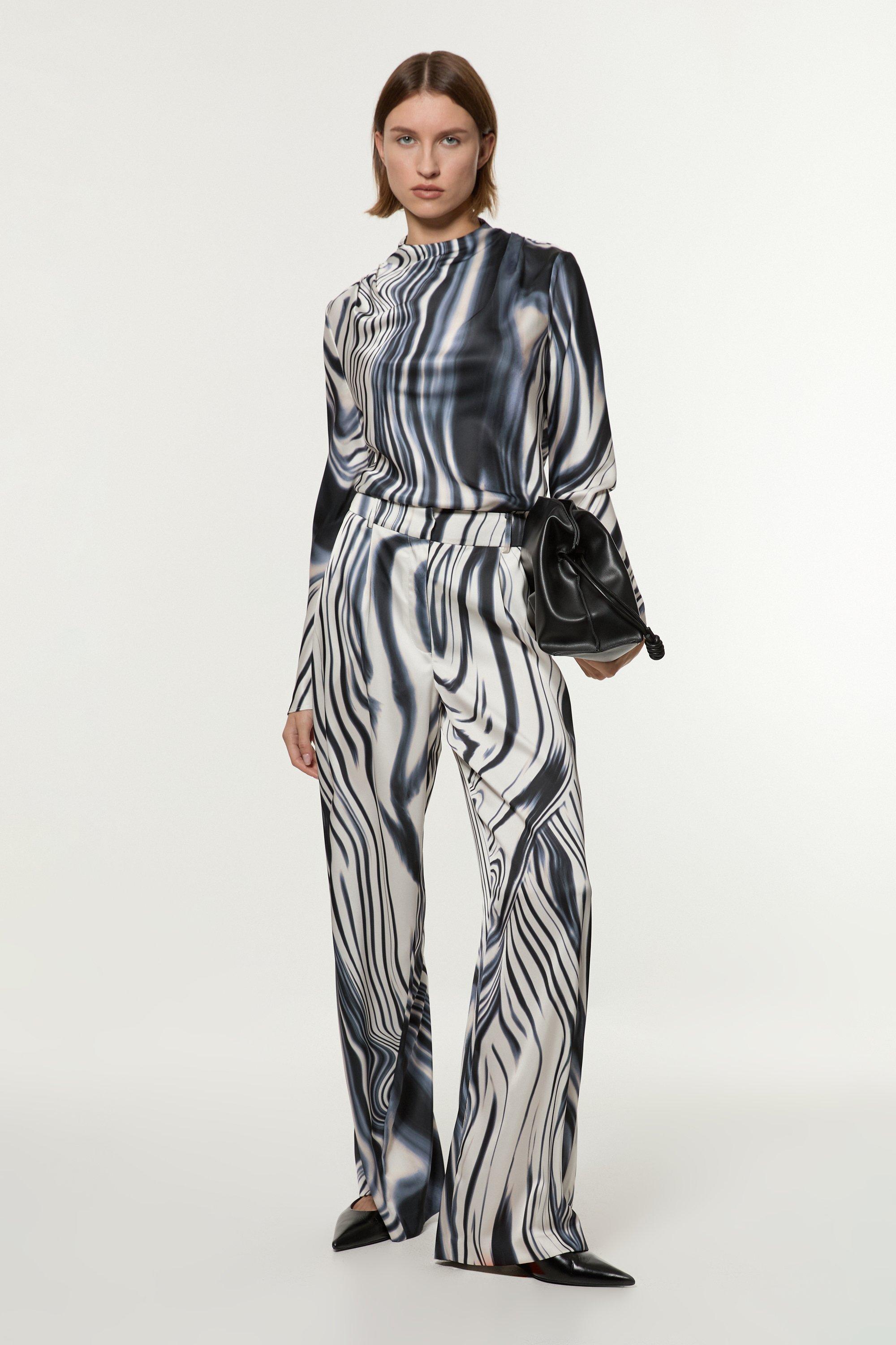 Tall Floral Satin Woven Pants | Karen Millen