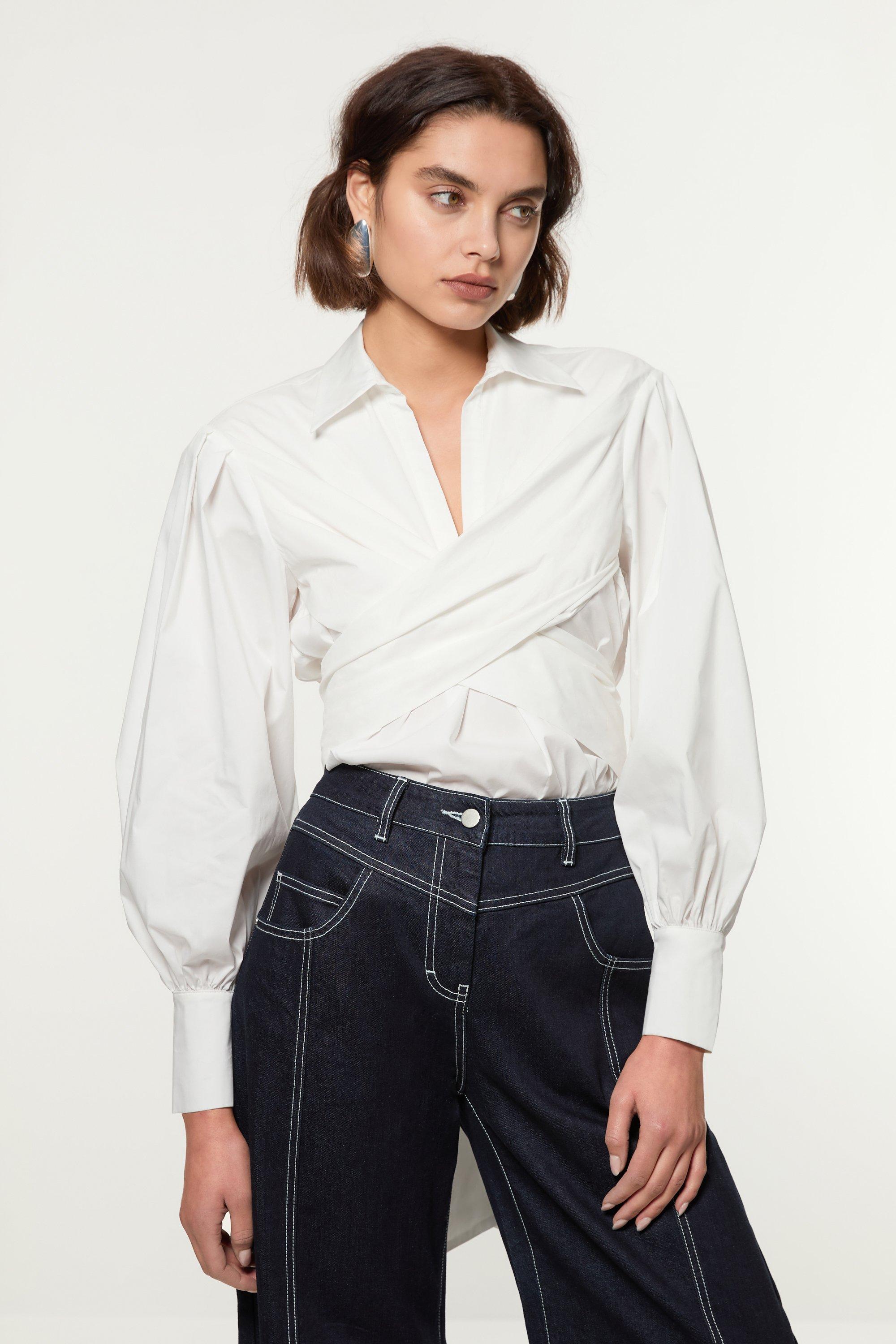Ameri☆ SHEER RAGLAN SWEAT、白、フリーサイズ レディース