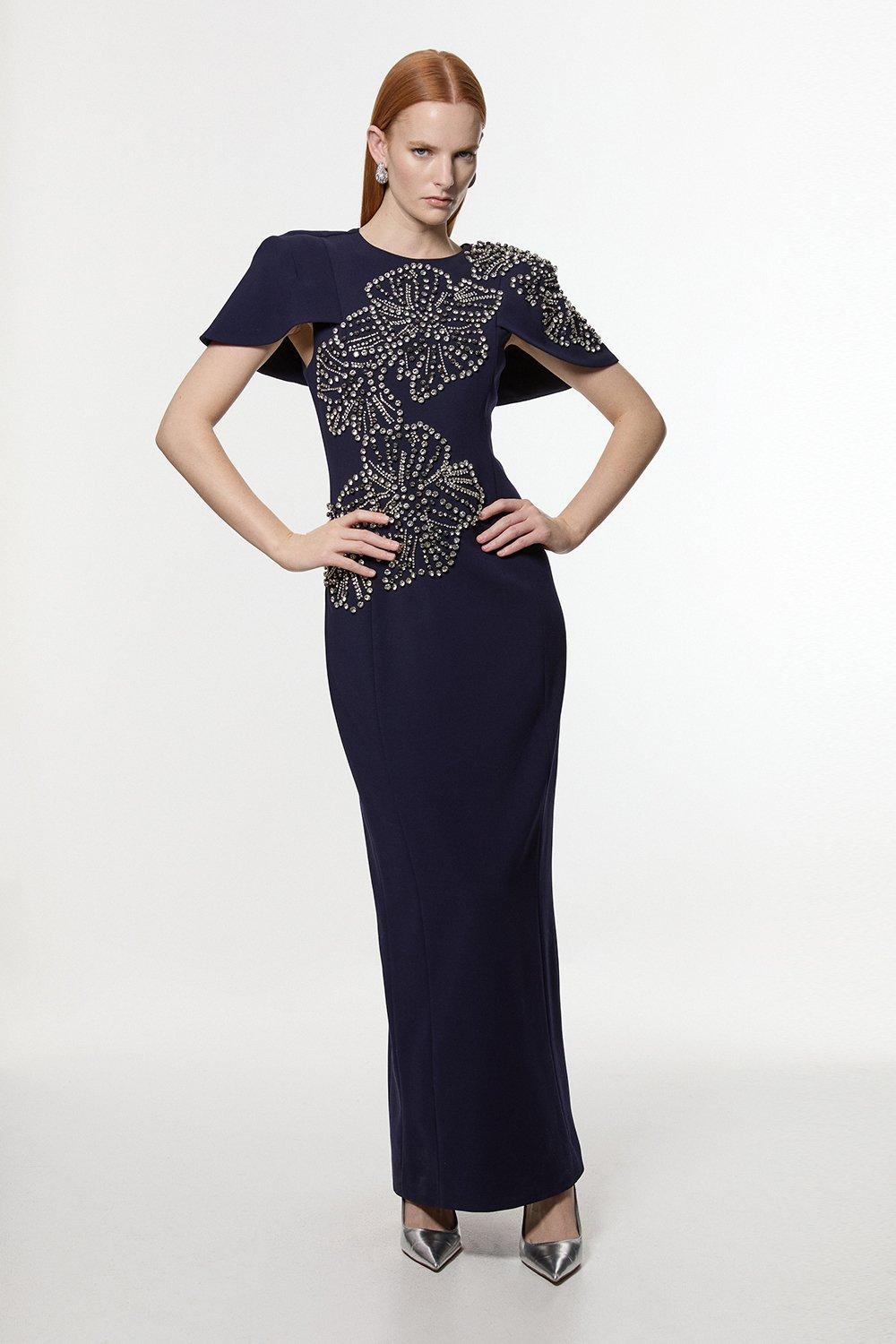 Tall Floral Georgette Woven Tie Maxi Dress | Karen Millen