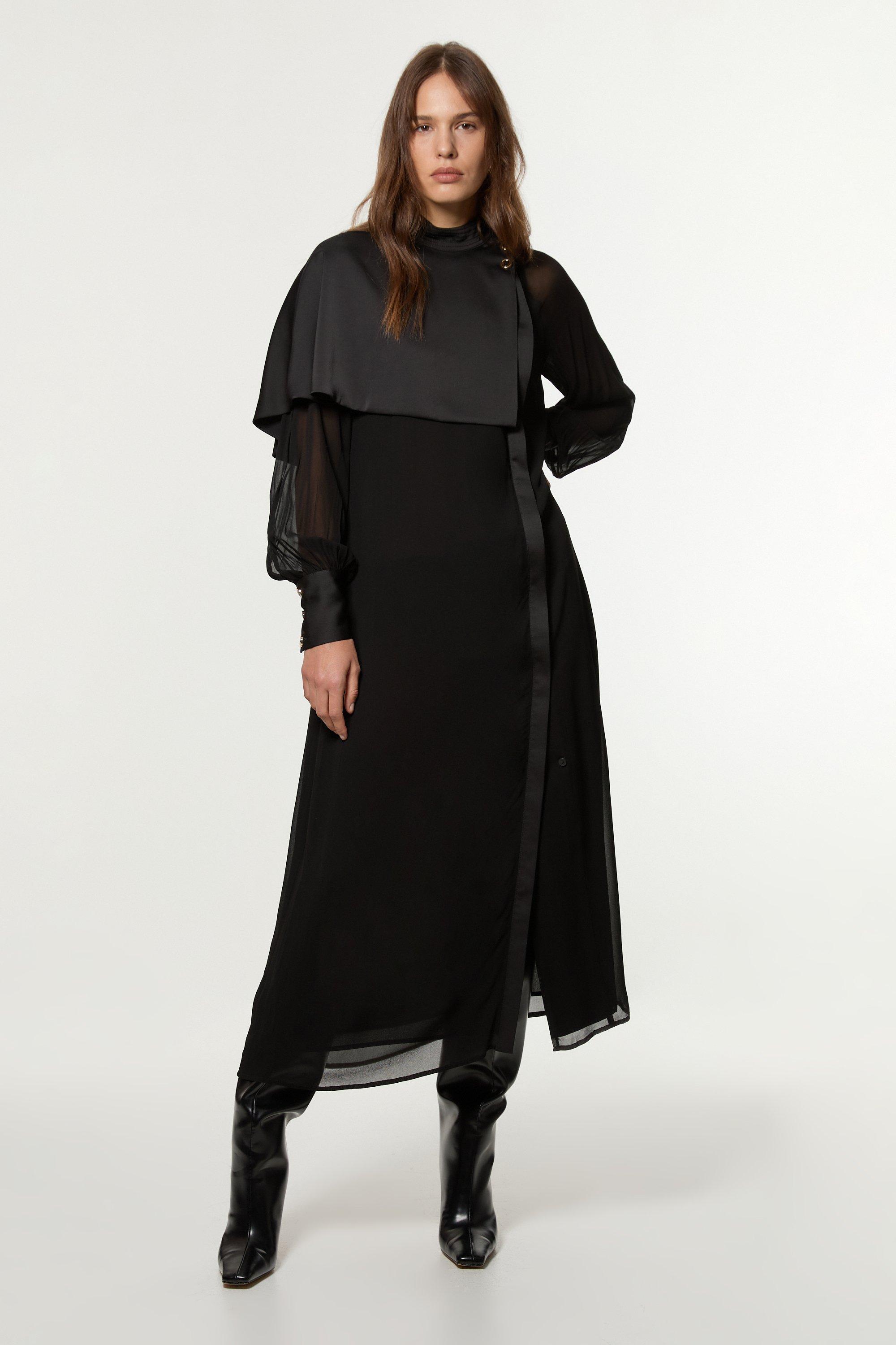 【KAREN MILLEN】プチツイルペンシル織りスリーブ付き 関税込 bkk16578_black_xl?pdp.template